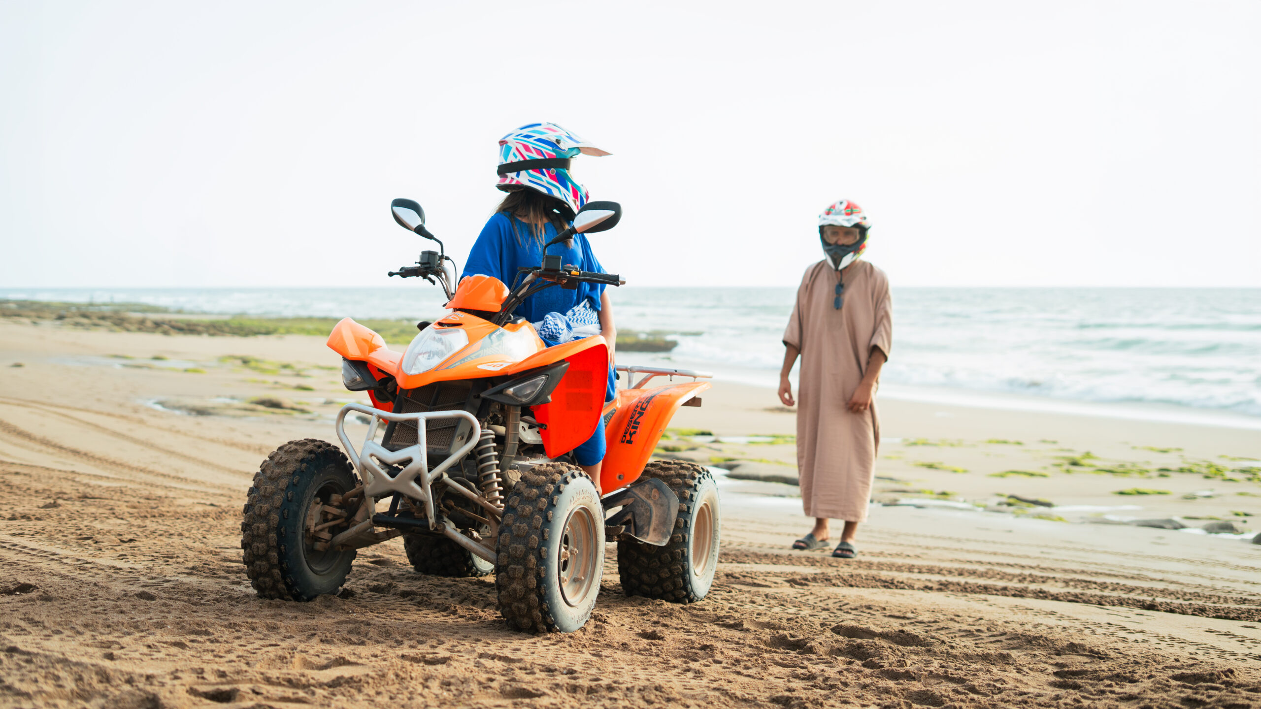 Quad rider beside the Agadir coast