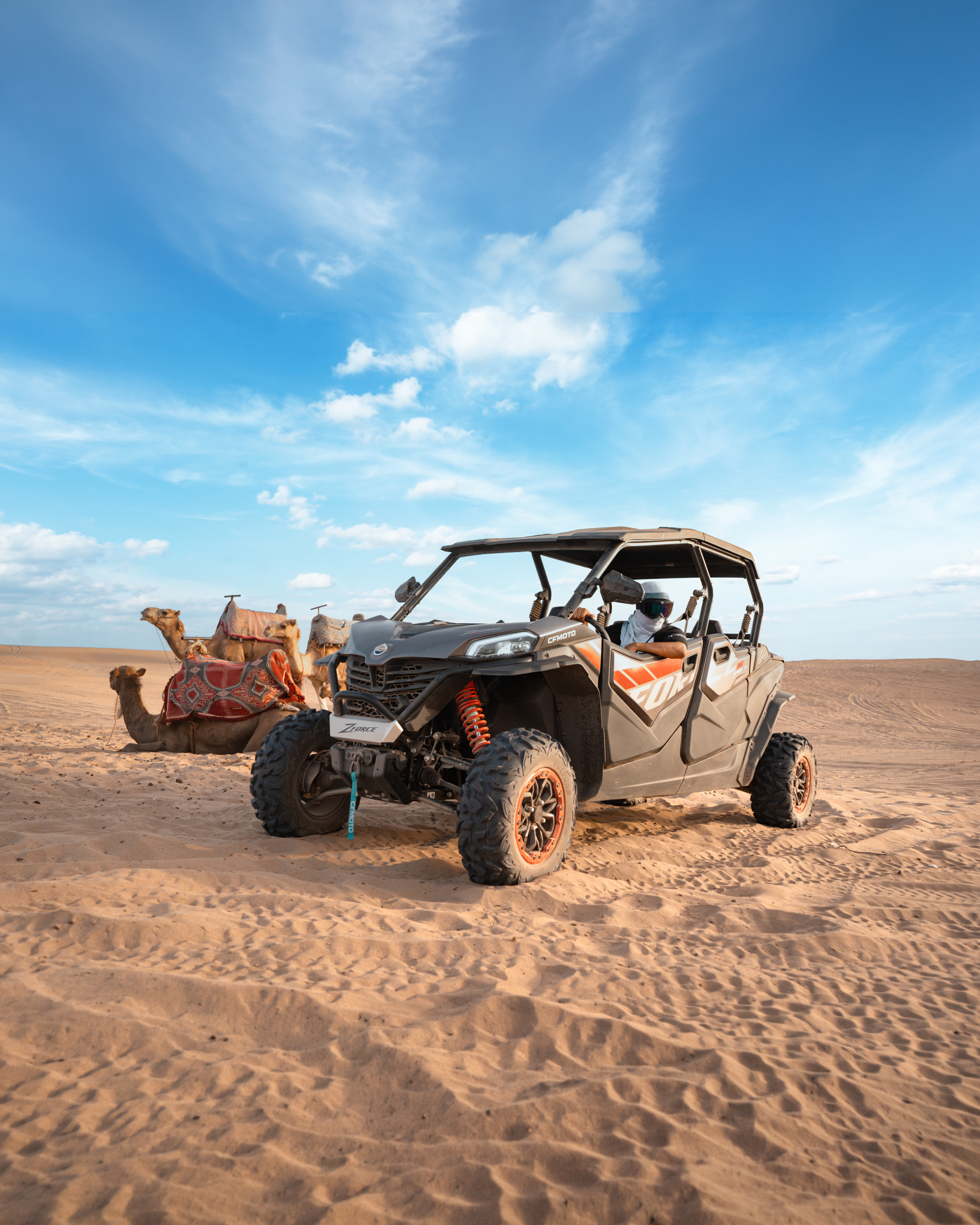 Buggy on a sandy route
